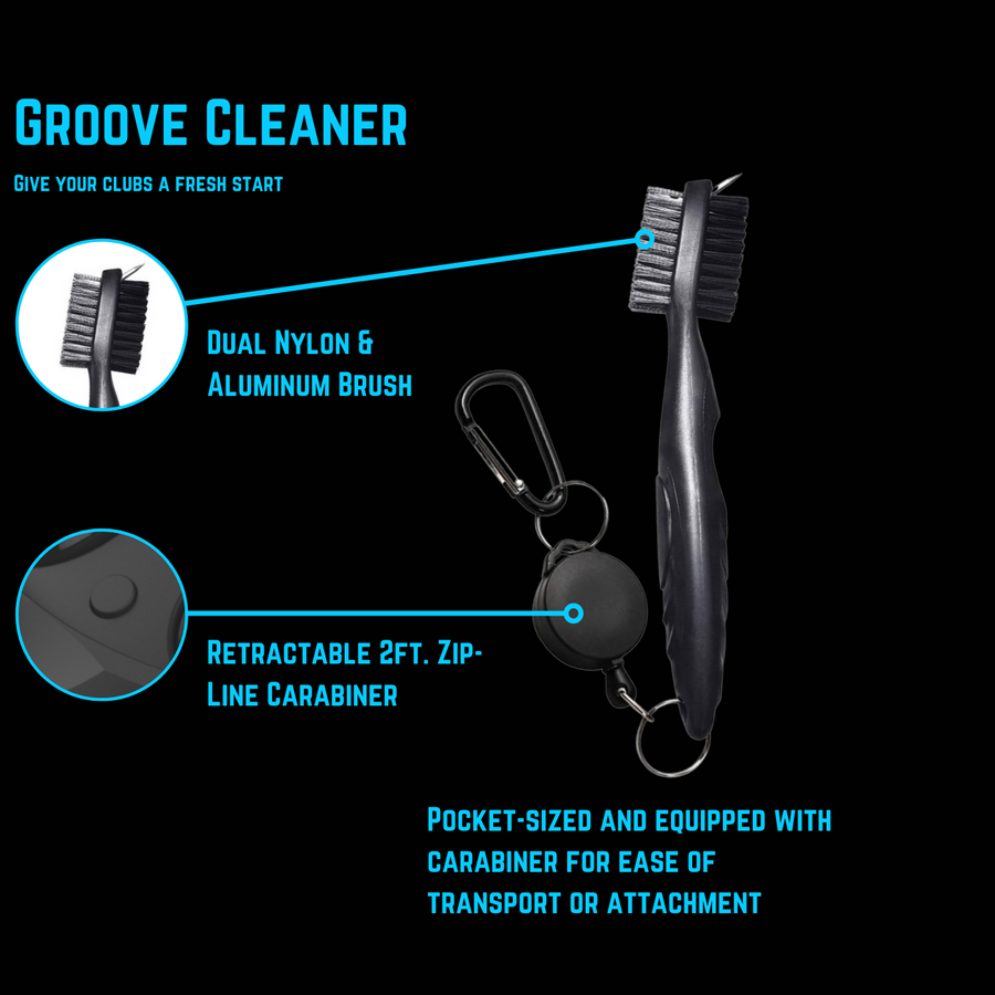 groove cleaner golf bag works great works well golf club zip line club brush brush works retractable line metal easy works fine retractable string well made easy to use Sharpener Brush Cleaner Golfer Accessories Kit Wire Nylon Brush Iron Groove Sharpener Retractable Zip-Line Golfing Carabiner for Golf Bag Lanyard Attachment